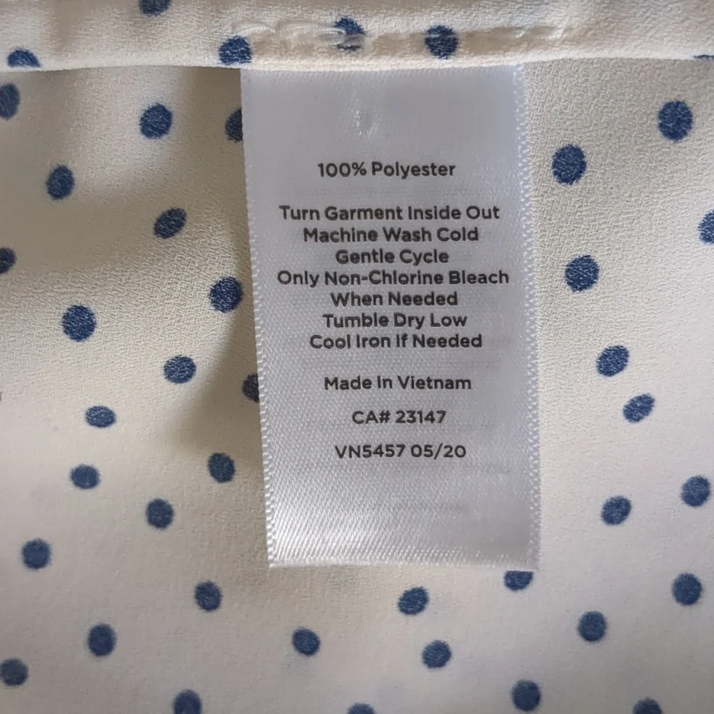 Talbots - Ruffle Trim Blouse - Polka Dot - Picture 8 of 11